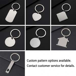 New Listing Cubic Column Design Stainless Steel Blank <b>Custom</b> <b>Keychains</b> for Gift - Product Image 6