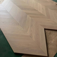 High End Timber Hardwood Herringbone Floorboard Brushed European French Chevron Real Flooring Engineered Wood White Oak