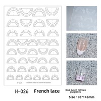 Français Dentelle 3D Entièrement Transparent Nail Art Auxiliaire Autocollants Outil Nouveau Non-Rising Patting Gel Adhésif Non-Rising Patting Gel