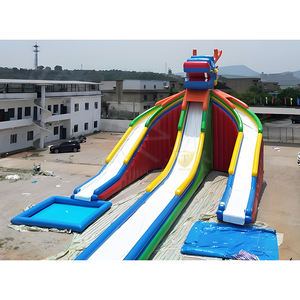 Enfants en plein air PVC matériel trois voies toboggan gonflable piscine amusant et <span class=keywords><strong>aventure</strong></span> passionnante - Product Image 1
