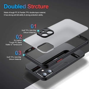 Nouvelles coques de téléphone antichoc mates de luxe pour <span class=keywords><strong>iPhone</strong></span> 17 16 15 14 13 12 11 Pro Max XS 7 8 Plus SE Mini - Product Image 4