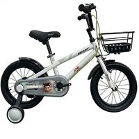 Vélo Enfant en Gros pour Garçons et Filles de 2 à 12 Ans, en Acier, avec Panier, 12 Pouces, Monovitesse, Vélo à Pédales pour Bébé avec Roues d'Apprentissage