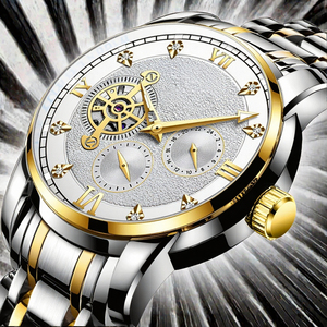 Montre mécanique automatique de luxe pour homme avec tourbillon, phase de lune, réserve de marche, luminescente, bracelet de 20 mm, boîtier en acier inoxydable - Product Image 2