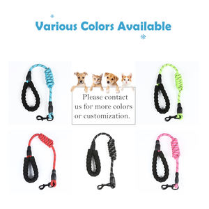 Logotipo personalizado, venta al por mayor, correa de perro de plomo de gato de cuerda de nailon reflectante para entrenamiento de mascotas de alta resistencia de 5 pies - Product Image 5