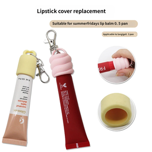 Llavero de silicona con patrón de círculos de anime, accesorio para gorra, soporte portátil y duradero, compatible con el almacenamiento de bálsamo labial - Product Image 2