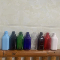 Bouteille d'emballage cosmétique carrée en plastique Hengjian 200 ml pour shampoing et produits capillaires avec pompe à lotion or/argent