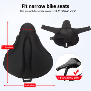 Funda de <span class=keywords><strong>Gel</strong></span> para asiento de <span class=keywords><strong>bicicleta</strong></span>, suave y ancha, cojín para <span class=keywords><strong>bicicleta</strong></span> estática, cubierta giratoria para <span class=keywords><strong>bicicleta</strong></span> de crucero, para mujeres y hombres - Product Image 2
