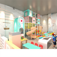 Équipement de jeu intérieur personnalisé Aoleao et aire de jeux avec piscine à balles, toboggans et trampoline pour enfants, certifié CETUV