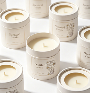 Boîte cadeau cylindrique en carton, tube en papier, impression personnalisée, design sur mesure pour emballage de bougies parfumées et de parfums - Product Image 5