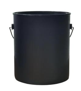 Lata de Pintura de Plástico Negra de 1 Galón con Asas, Asa de Transporte y Tapa - Product Image 1