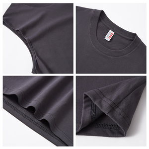 T-<span class=keywords><strong>shirt</strong></span> <span class=keywords><strong>sans</strong></span> manches en coton surdimensionné 210 g/m² d'été de haute qualité pour femmes - Product Image 5