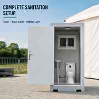 Unité de toilettes mobiles modernes en conteneur avec panneaux sandwich préfabriqués pour les chantiers de construction et les projets industriels