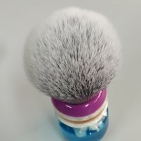 DISHI Brosse à raser avec manche en résine colorée, fibres synthétiques douces, brocha de afeitar, accessoire de rasoir vintage traditionnel pour hommes, en gros