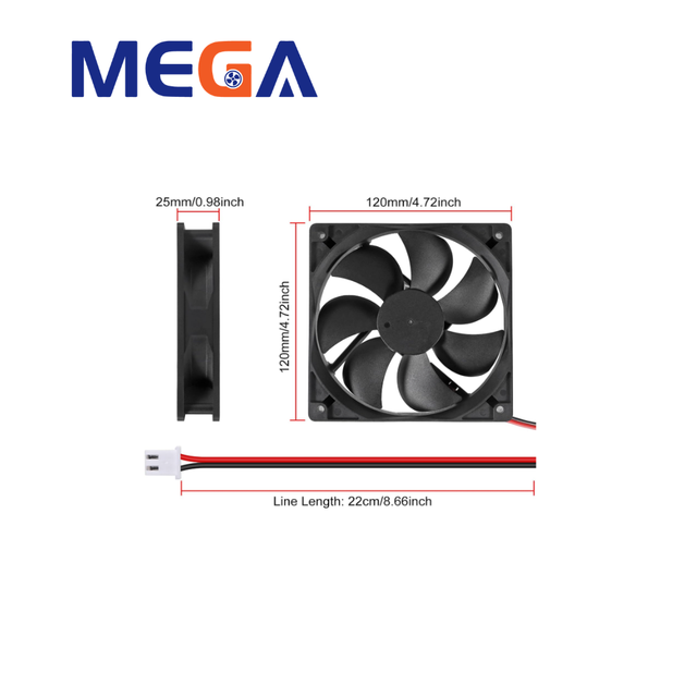 Ultra Quiet 120mm Computer Case Fan 12V DC Brushless Cooling Fan 17dB-A Sleeve Bearing