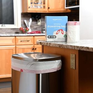 HENGCHUN PACK 13 Gallon Drawstring Trash Garbage Bag Unscented Moisture-Proof HDPE Shrink <b>Plastic</b> for Home Office <b>Kitchen</b> - Product Image 5