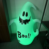 Meilleures ventes : Décoration gonflable verticale de Fête d'Halloween, Modèle Homme Citrouille et Fantôme Blanc