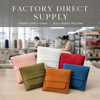 Sacs d'emballage pour bijoux avec logo personnalisé, pochette en microfibre, rangement pour bijoux, anneaux, colliers, bracelets, sac cadeau en velours suédé, sac anti-poussière