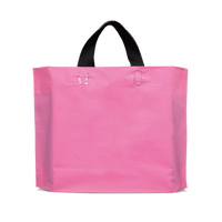 Sac de courses promotionnel en plastique avec logo, sac en plastique LDPE/HDPE à poignée découpée, sacs de vêtements en plastique