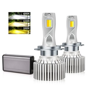 Nuevos Faros LED de Tres <span class=keywords><strong>Colores</strong></span> para Coche con Chip 4575 55mil, 200W 40000LM, Modelos H4 9005 H3 9012 880, Lámpara Antiniebla Canbus 6000K 4300K 3000K - Product Image 1