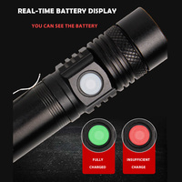 Senter LED Saku T6 IP65 Tahan Air Berbahan Aluminium Alloy, Dapat Diperbesar, CRI50 Mini Edc, Dapat Diisi Ulang USB untuk Berkemah di Luar Ruangan