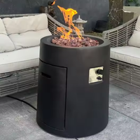 Table de foyer extérieur à LED, au gaz naturel, pour jardin et terrasse, foyer sans fumée