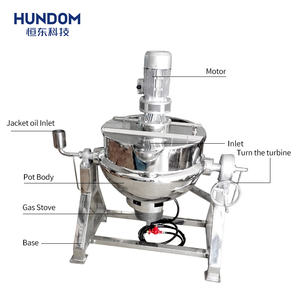 Olla de Cocina de 50L 100L 200L 300L para Calentar Gas Natural o GLP, para Cocinar Frijoles, Salsa de Chile, Hervir Sopa, Olla con Doble Pared - Product Image 3