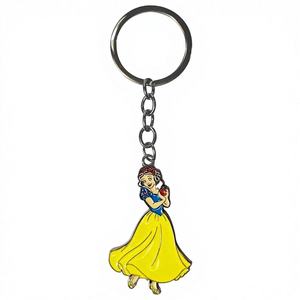 Porte-clés en alliage de zinc plaqué argent Princesse Blanche-Neige, lot de 150, vente en gros, carton, livraison gratuite, collection officielle sous licence HER - Product Image 1