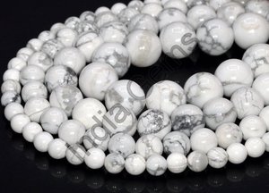Vente en gros de perles de pierres précieuses en vrac unies en forme de Howlite de qualité naturelle pour la fabrication de bijoux, collier/bracelet, vente par brin - Product Image 3