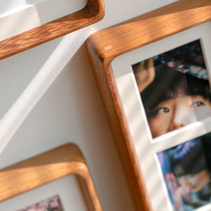 Cadre <span class=keywords><strong>photo</strong></span> rectangulaire vertical Ludaye fait main en bois massif écologique, <span class=keywords><strong>collage</strong></span> créatif à trois panneaux, barres longues, fixation murale ou sur table - Product Image 5