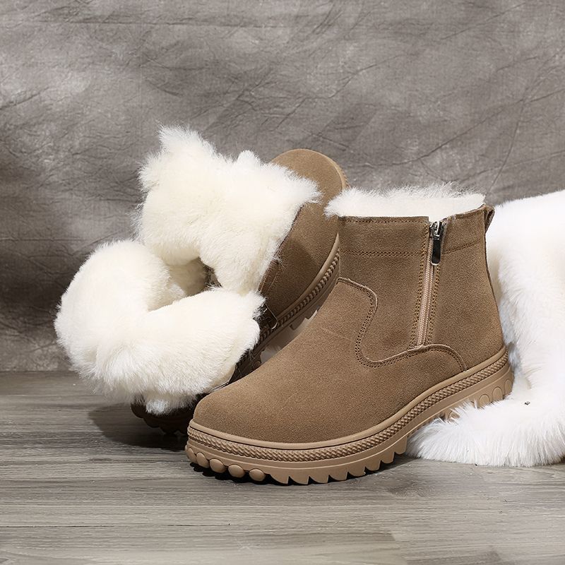 Khaki Thick Ankle Boots 225B