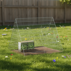 Gabbia per Conigli in Acciaio Zincato 215 X 100 X 85 Cm, Elegante Alloggio Argento per Animali Domestici - Product Image 2