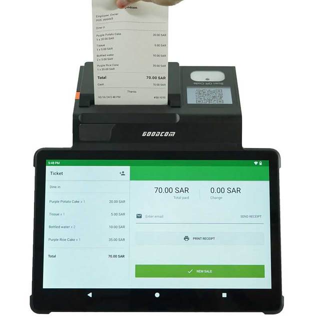 11 Inch Screen Android 13 Desktop Pos Printer All in One Barcode Scanner 80/58mm Printer