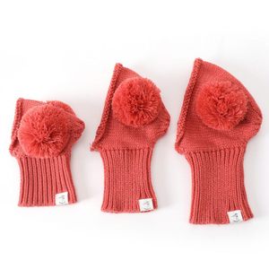 पालतू ऊन टोपी धारीदार फर बॉल सभी सीज़न एक आकार कुत्तों के लिए फिट बैठता है - Product Image 4