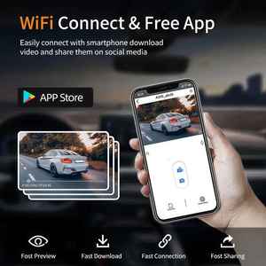 3.16 pouces voiture DVR WiFi 360 degrés enregistreur vidéo 1080P Dash <span class=keywords><strong>Cam</strong></span> 4 canaux avant droite gauche <span class=keywords><strong>cam</strong></span>éra de recul Vision nocturne - Product Image 6