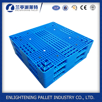 Palette Plastique Euro Robuste Grande Bleue 4 Voies en PEHD Personnalisée Économique à Vendre