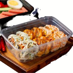 Nouveauté : Contenant alimentaire carré noir sans BPA, compatible micro-ondes et anti-fuite, idéal pour les services de repas à domicile et l'emballage d'aliments biologiques - Product Image 1