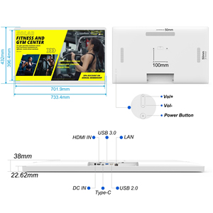 32-inch Wall Mount kỹ thuật số biển hiển thị FHD Android 14 rk3576s 4 + 64GB màn hình cảm ứng tùy chọn PoE NFC cho quảng cáo - Product Image 5