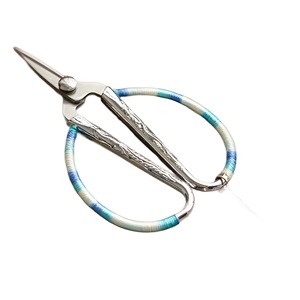 Tea Scissors Mini Stainless Steel 3 In With Flower Pendant For Tea Ceremony And Handmade Trimming - Product Image 5