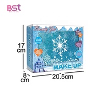 Kit de maquillage pour enfants sac à cosmétiques bleu lavable pour enfants jouets cadeau habiller ensemble fille maquillage pour enfants