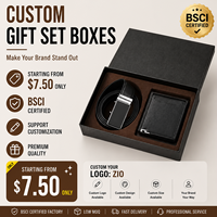 Coffret cadeau de luxe sur mesure, boîte d'emballage rigide pour ceinture, portefeuille et accessoires