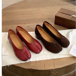 ODM OEM Direct usine 2026 Mocassins pour femme à bout fendu et talon carré, en peau de mouton vintage, à nœud, à enfiler, légers, antidérapants, décontractés et habillés - Product Image 3