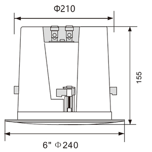 Sistema di Diffusione Sonora Thinuna MS-6CT-S e Musica di Sottofondo, Altoparlante da Soffitto Regolabile da 6 Pollici per Hotel/Negozi/Aree Commerciali - Product Image 4
