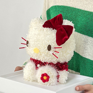 Rosas preservadas hechas a mano Hello <span class=keywords><strong>Kitty</strong></span> en caja de acrílico caja de regalo para regalos de Navidad regalos de San Valentín - Product Image 2