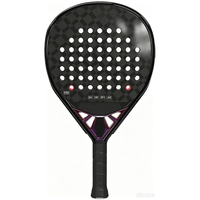 Système de poids intégré, design aérodynamique, insert en gel absorbant les chocs à gorge ouverte, 22mm 16mm, raquette de padel en fibre de carbone brute personnalisable