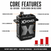 Motor Servo Robot XQ-POWER XQ-S9150D 180kg Tanpa Sikat Serial Bus Tahan Air Distributor ODM Lengan Industri 64mm 452g