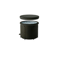 Baignoire Gonflable Pliable en Gros pour Adultes, Spa Extérieur et Domestique, Utilisation Double Chaud/Froid, Baignoire Portable pour Bain de Glace et Récupération par Plongée Froide