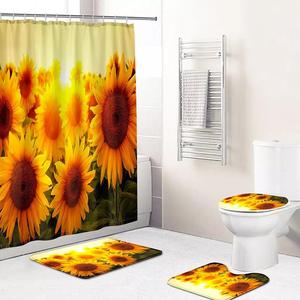 Impression personnalisée <span class=keywords><strong>de</strong></span> <span class=keywords><strong>rideau</strong></span> <span class=keywords><strong>de</strong></span> <span class=keywords><strong>douche</strong></span> à fleurs impression hôtel <span class=keywords><strong>rideau</strong></span> <span class=keywords><strong>de</strong></span> <span class=keywords><strong>douche</strong></span> tournesol imperméable ensemble <span class=keywords><strong>de</strong></span> <span class=keywords><strong>rideau</strong></span> <span class=keywords><strong>de</strong></span> <span class=keywords><strong>douche</strong></span> 4 pièces - Product Image 4
