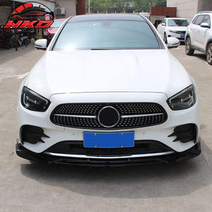 Lèvre de pare-chocs avant pour Benz W213 2021-2023 Classe E, style B, spoiler imprimé fibre de carbone, pièces auto de haute qualité, kit carrosserie - Product Image 2