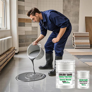 LSY-900 de finition époxy de sable de couleur auto-nivelante solide 100% <span class=keywords><strong>pour</strong></span> revêtement de sol industriel et <span class=keywords><strong>peinture</strong></span> de carreaux de ciment <span class=keywords><strong>en</strong></span> béton - Product Image 1