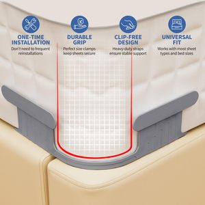 Bed Sheet Holder with Lock Strips Open Corner Heavy Duty <b>Bedsheet</b> Clips with Enhanced Strap No More Loose Sheets - Product Image 2